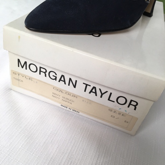 Morgan Taylor Slingback Blue Suede Heels - Picture 7 of 10